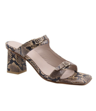 March 23 Monaco Heels Bronze Python