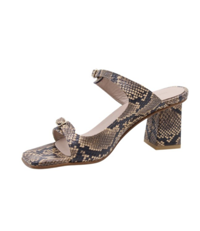 March 23 Monaco Heels Bronze Python