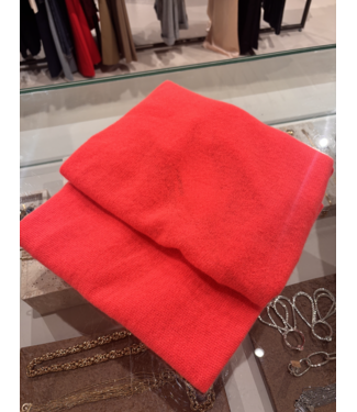 Absolut Cashmere Infinity scarf corail fluo