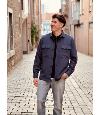 Genti MIDTOWN OVERSHIRT MONOGRAM RELAXED  022