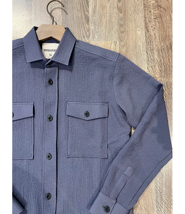 Genti MIDTOWN OVERSHIRT MONOGRAM RELAXED  022