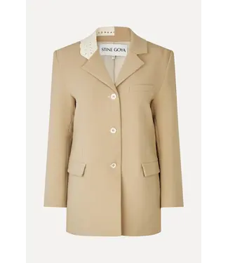 Stine Goya Detailed Tailored Blazer Ecru