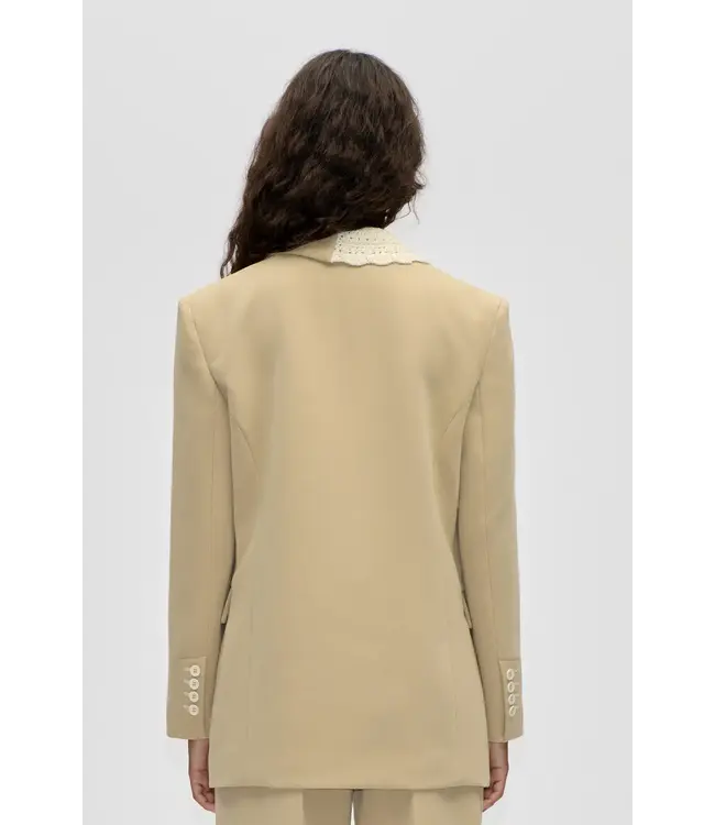 Stine Goya Detailed Tailored Blazer Ecru