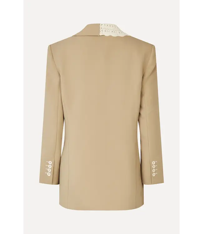 Stine Goya Detailed Tailored Blazer Ecru