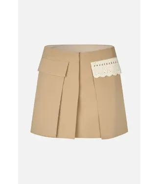 Stine Goya Waistbelt Mini Skirt Ecru