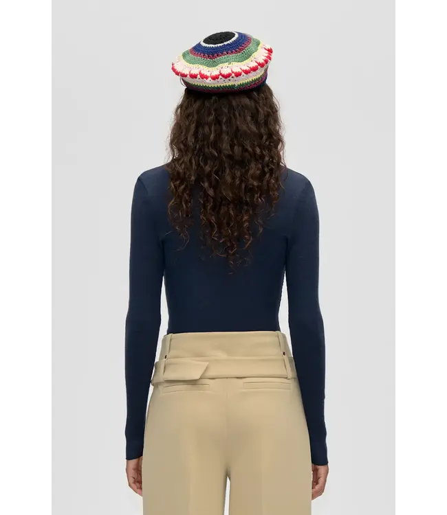 Stine Goya Longsleeve Crewneck Midnight Navy