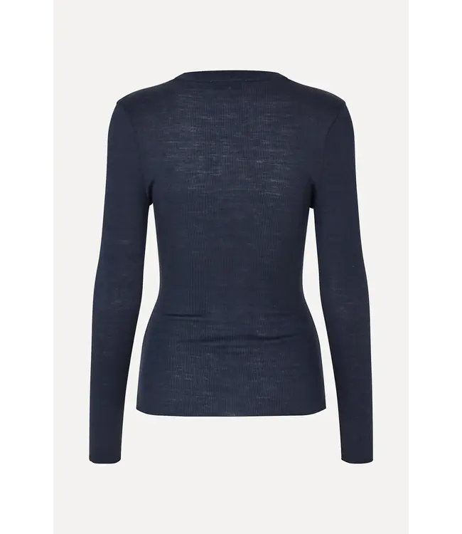Stine Goya Longsleeve Crewneck Midnight Navy