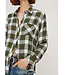 Rails Hunter olive stone check shirt