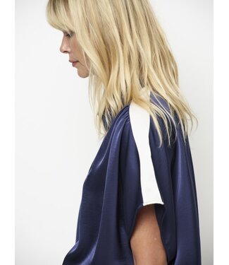 Dante 6 Siren tie knot shirt moonlit blue