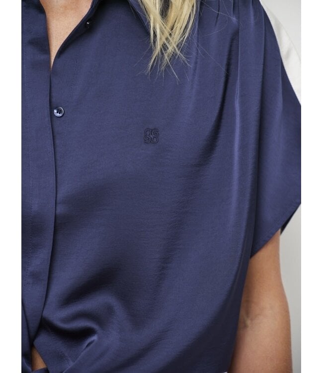 Dante 6 Siren tie knot shirt moonlit blue