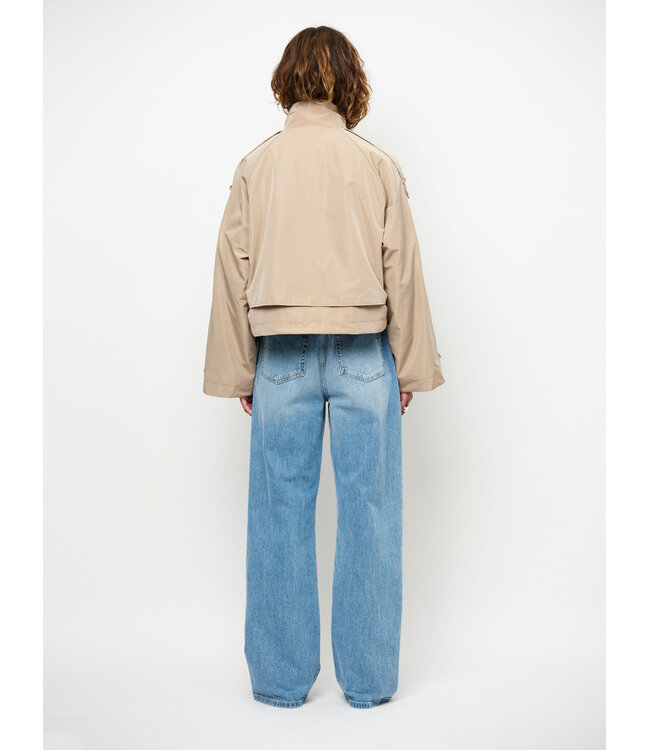 Dante 6 Duana cape cropped trenchcoat sand beige