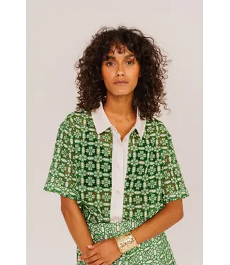 Sacrecoeur Collection Flavia goya vert shirt