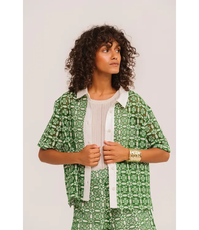 Sacrecoeur Collection Flavia goya vert shirt