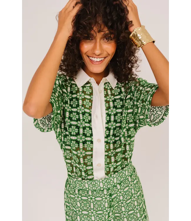 Sacrecoeur Collection Flavia goya vert shirt