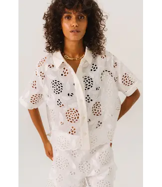 Sacrecoeur Collection Flavia flower blanc shirt