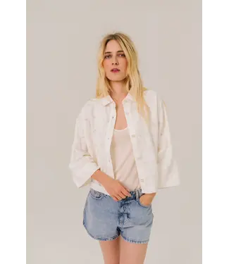 Sacrecoeur Collection Laelia cercle  Blouse blanc