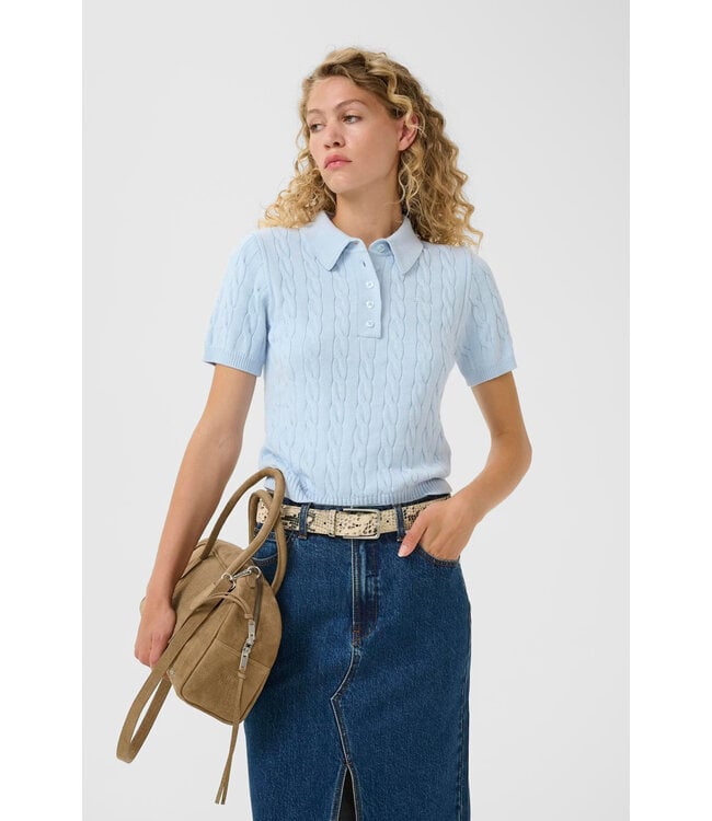 Gestuz GZ Thilla polo pullover  blue finch