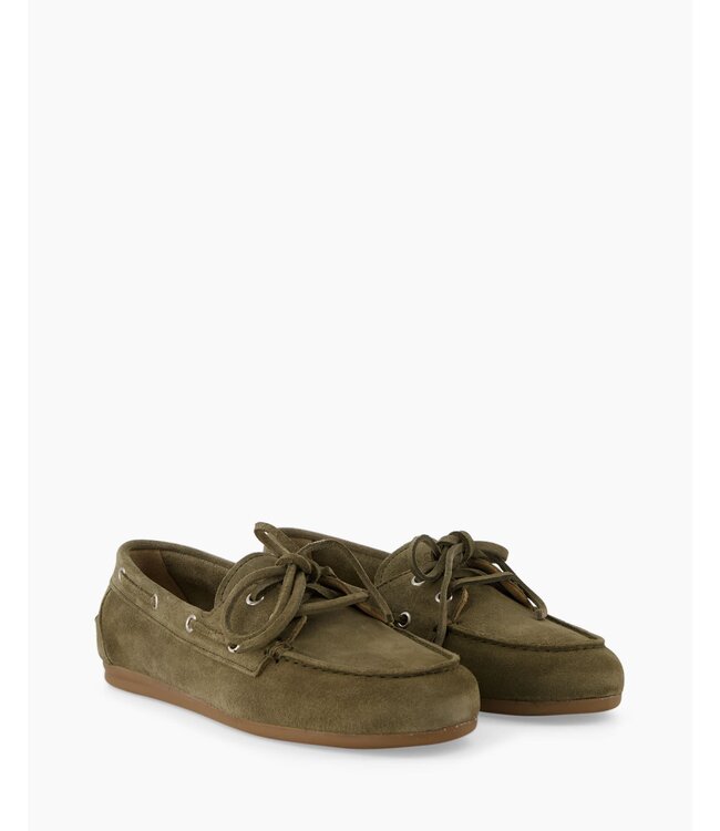 Posa Boat Loafer prushed suede Khaki