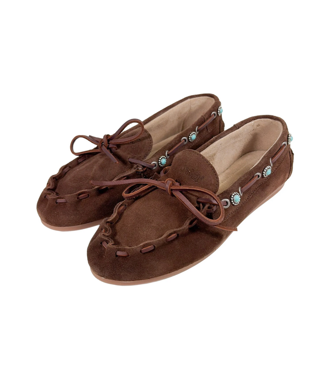 Posa Boat Loafer Western Dark Brown 201