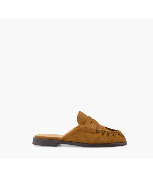 Posa Penny Mule Suede Cognac 203