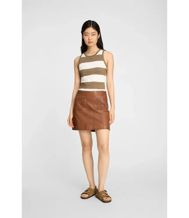 Munthe Tezza Top Stripe Mocca