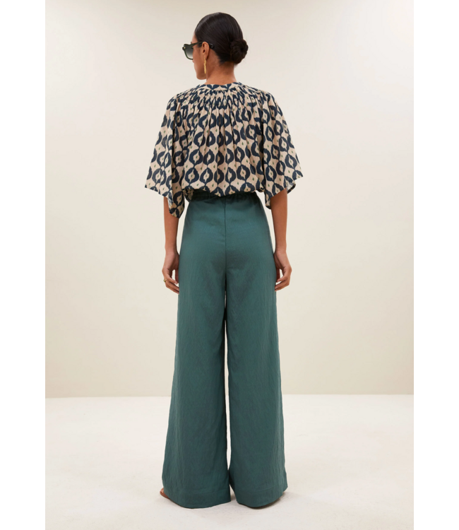 By Bar Celin Stripe Pants vintage green