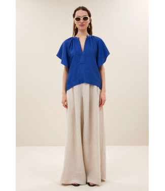 By Bar Vina Gloss Blouse Kingsblue