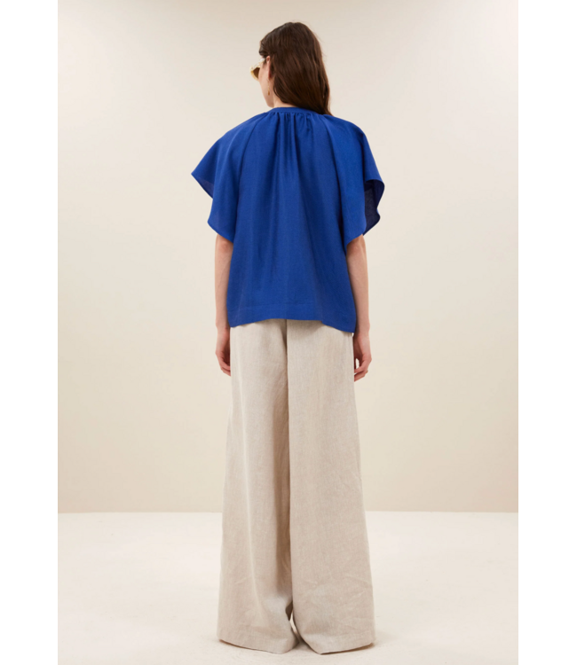 By Bar Vina Gloss Blouse Kingsblue