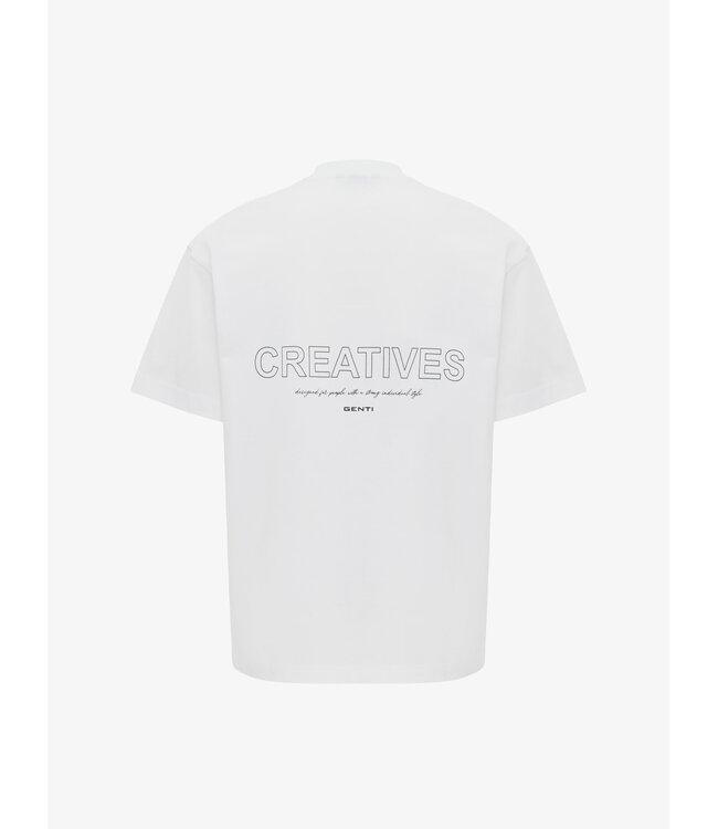 Genti T-SHIRT JERSEY BACKPRINT WHITE