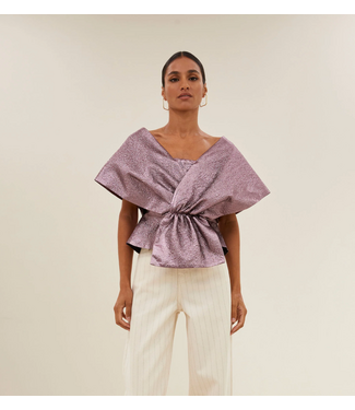 By Bar Simone Metallic Top Dusty Lilac