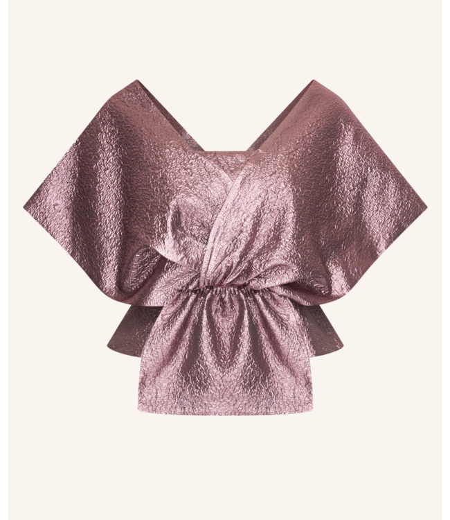 By Bar Simone Metallic Top Dusty Lilac