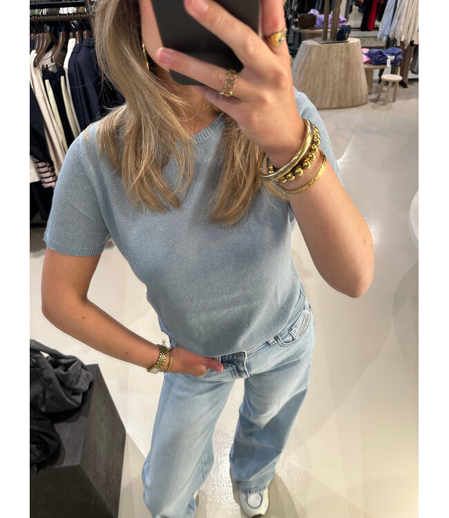 Absolut Cashmere Maria Shirt Zephyr Glitter