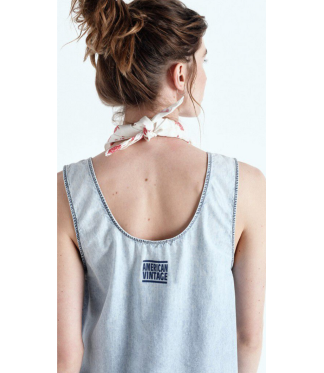 American Vintage Paybou dress Blue Snow