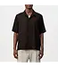 Drykorn Meryn linen short sleeve shirt 1104 dark brown