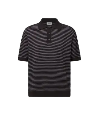 Drykorn Tamian stripe polo 1104 brown