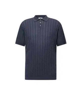 Drykorn Triton knitted polo navy 3000