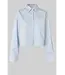 Second Female Jora cropped shirt light blue denim