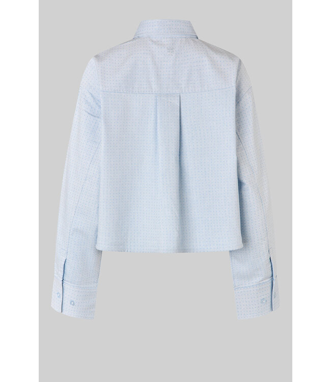 Second Female Jora cropped shirt light blue denim