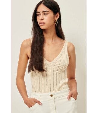 Sessùn Attita ribbing tank top fleur de sel