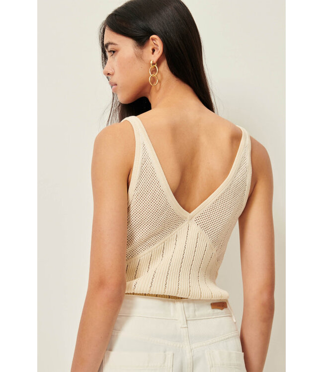 Sessùn Attita ribbing tank top fleur de sel
