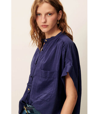 Sessùn Camille blouse blue emilienne