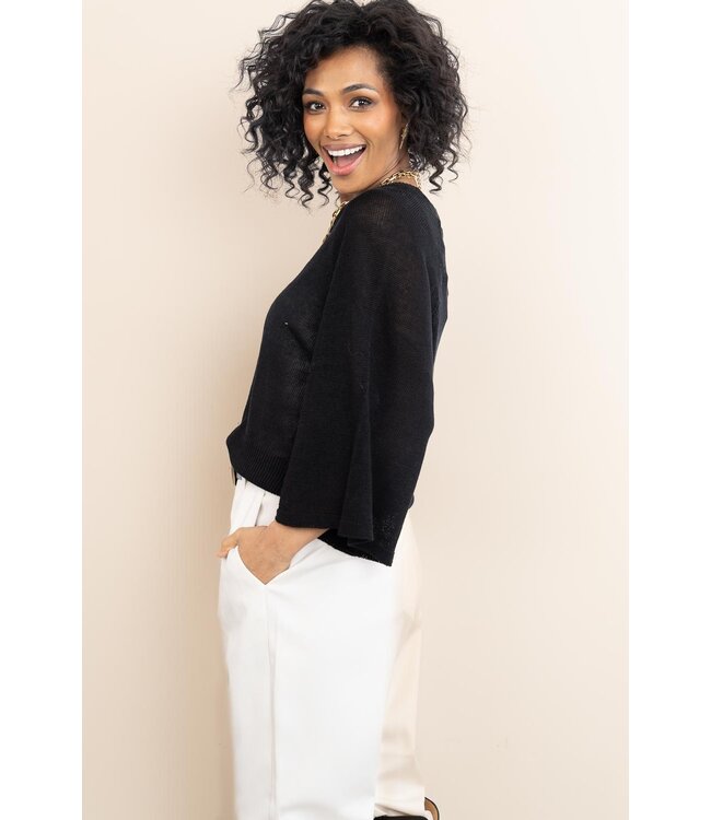 Studio AR Marisol Linnen Top Black