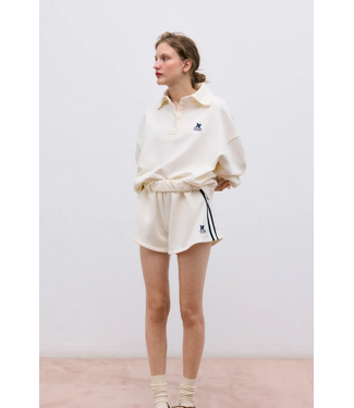 The New Society Logo Polo Ecru