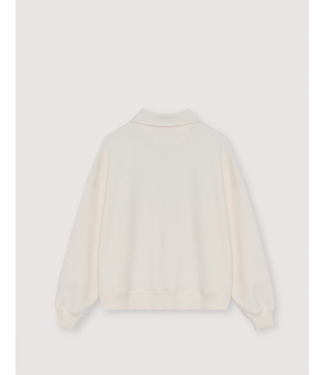 The New Society Logo Polo Ecru