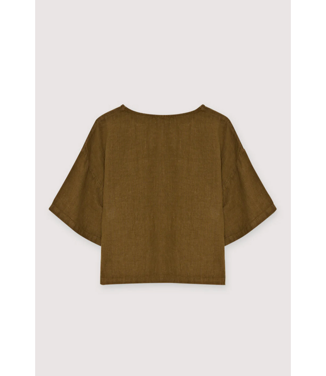 The New Society Melissa Blouse Earthy Olive
