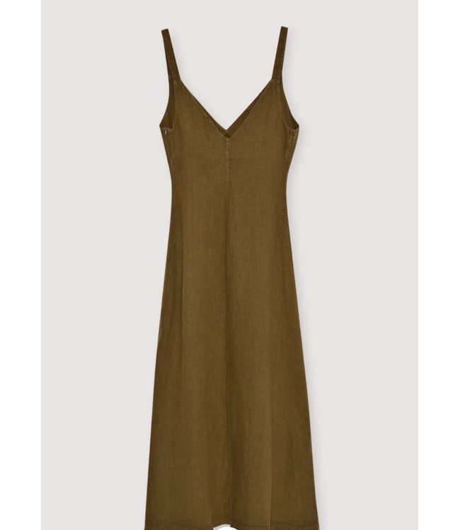 The New Society Bulbine Dress Earthy Olive
