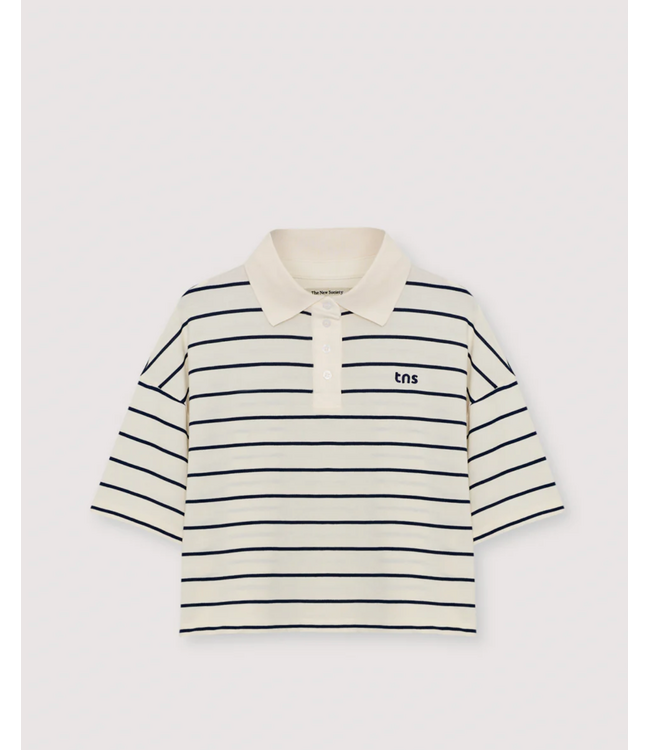 The New Society Acacia Polo Ecru Stripes