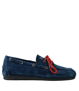 Posa Boat Loafer Dark Blue Denim