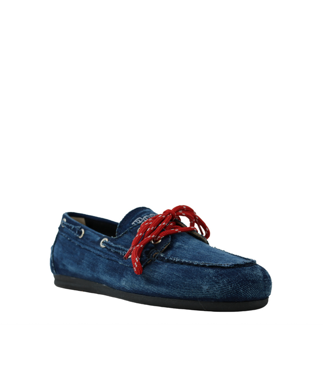 Posa Boat Loafer Dark Blue Denim