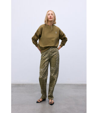 The New Society Logo Sweatshirt earthy Olive